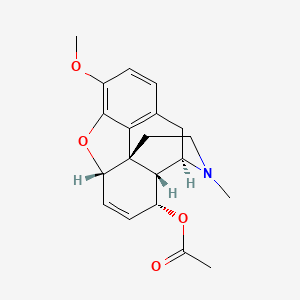 [(4R,4aR,5R,7aS,12bS)-9-methoxy-3-methyl-2,4,4a,5,7a,13-hexahydro-1H-4,12-methanobenzofuro[3,2-e]isoquinolin-5-yl] acetate - 63732-60-5