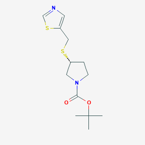 (R)-3-(Thiazol-5-ylmethylsulfanyl)-pyrrolidine-1-carboxylic acid tert-butyl ester - 