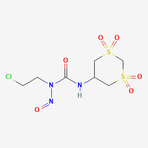 Urea, 1-(2-chloroethyl)-3-(m-dithian-5-yl)-1-nitroso-, S,S,S',S'-tetraoxide - 33022-05-8