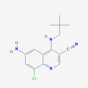 6-Amino-8-chloro-4-(neopentylamino)quinoline-3-carbonitrile - 