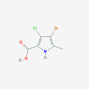 4-bromo-3-chloro-5-methyl-1H-pyrrole-2-carboxylic acid - 