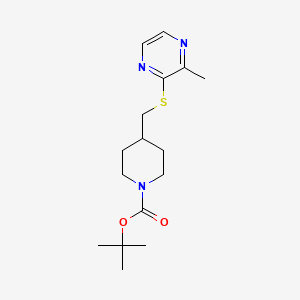 4-(3-Methyl-pyrazin-2-ylsulfanylmethyl)-piperidine-1-carboxylic acid tert-butyl ester - 