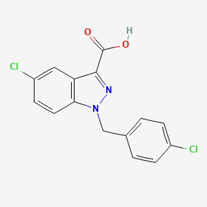 1H-Indazole-3-carboxylic acid, 5-chloro-1-[(4-chlorophenyl)methyl]- - 50264-67-0
