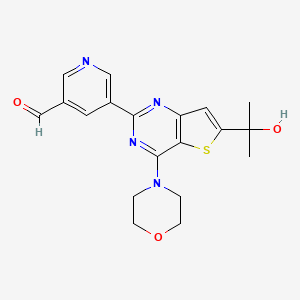 5-(6-(2-Hydroxypropan-2-yl)-4-morpholinothieno[3,2-d]pyrimidin-2-yl)pyridine-3-carbaldehyde - 