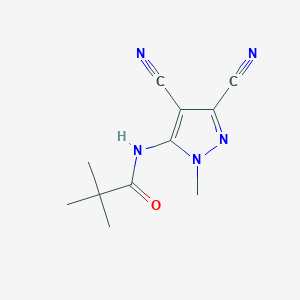 N-(4,5-Dicyano-2-methyl-pyrazol-3-YL)-2,2-dimethyl-propanamide - 54385-56-7