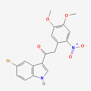 1-(5-bromo-1H-indol-3-yl)-2-(4,5-dimethoxy-2-nitrophenyl)ethanone - 94331-81-4