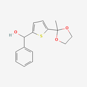 2-Thiophenemethanol,5-(2-methyl-1,3-dioxolan-2-yl)-a-phenyl- - 5912-41-4