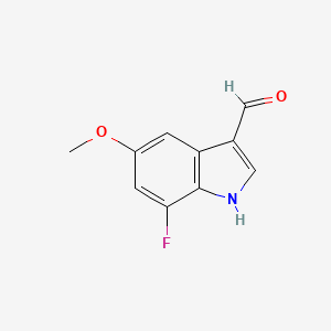 1H-Indole-3-carboxaldehyde, 7-fluoro-5-methoxy- - 1227580-91-7