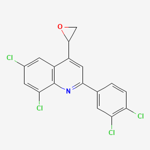 6,8-Dichloro-2-(3,4-dichlorophenyl)-4-(2-oxiranyl)quinoline - 25806-81-9
