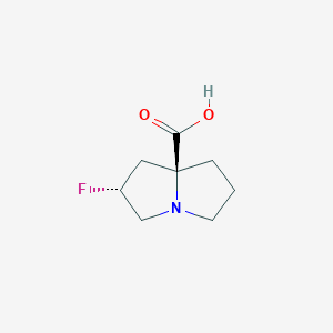 (2R,7AS)-2-Fluorotetrahydro-1H-pyrrolizine-7a(5H)-carboxylic acid - 