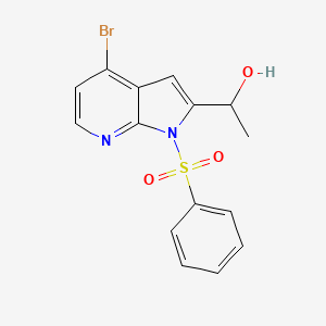 1-[4-Bromo-1-(phenylsulfonyl)-1H-pyrrolo[2,3-b]pyridin-2-yl]ethanol - 