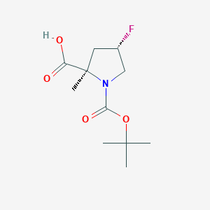 (2R,4S)-1-(Tert-butoxycarbonyl)-4-fluoro-2-methylpyrrolidine-2-carboxylic acid - 
