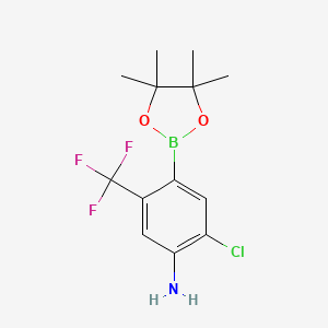 2-Chloro-4-(4,4,5,5-tetramethyl-1,3,2-dioxaborolan-2-yl)-5-(trifluoromethyl)aniline - 