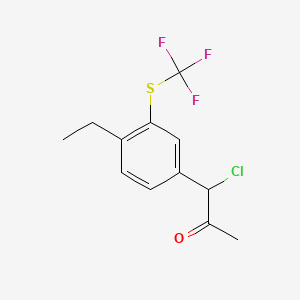 1-Chloro-1-(4-ethyl-3-(trifluoromethylthio)phenyl)propan-2-one - 