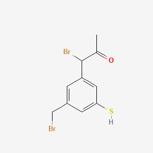 1-Bromo-1-(3-(bromomethyl)-5-mercaptophenyl)propan-2-one - 