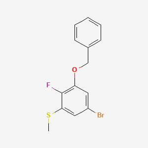 (3-(Benzyloxy)-5-bromo-2-fluorophenyl)(methyl)sulfane - 