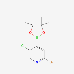 2-Bromo-5-chloro-4-(4,4,5,5-tetramethyl-1,3,2-dioxaborolan-2-YL)pyridine - 