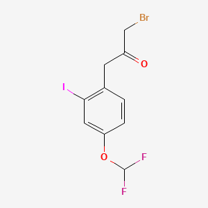 1-Bromo-3-(4-(difluoromethoxy)-2-iodophenyl)propan-2-one - 