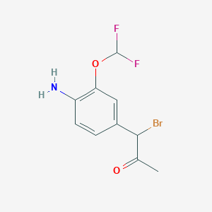 1-(4-Amino-3-(difluoromethoxy)phenyl)-1-bromopropan-2-one - 