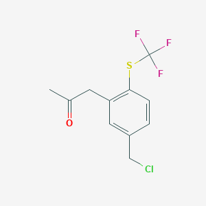 1-(5-(Chloromethyl)-2-(trifluoromethylthio)phenyl)propan-2-one - 