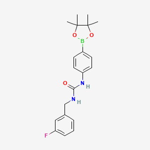 1-(3-Fluorobenzyl)-3-(4-(4,4,5,5-tetramethyl-1,3,2-dioxaborolan-2-yl)phenyl)urea - 