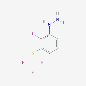 1-(2-Iodo-3-(trifluoromethylthio)phenyl)hydrazine - 
