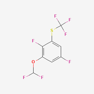 1,4-Difluoro-2-difluoromethoxy-6-(trifluoromethylthio)benzene - 