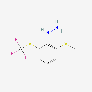 1-(2-(Methylthio)-6-(trifluoromethylthio)phenyl)hydrazine - 