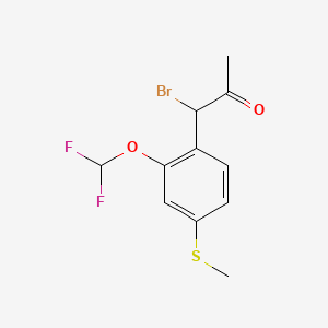 1-Bromo-1-(2-(difluoromethoxy)-4-(methylthio)phenyl)propan-2-one - 