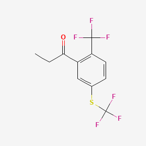 1-(2-(Trifluoromethyl)-5-(trifluoromethylthio)phenyl)propan-1-one - 
