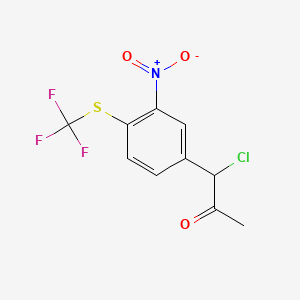 1-Chloro-1-(3-nitro-4-(trifluoromethylthio)phenyl)propan-2-one - 