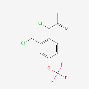 1-Chloro-1-(2-(chloromethyl)-4-(trifluoromethoxy)phenyl)propan-2-one - 