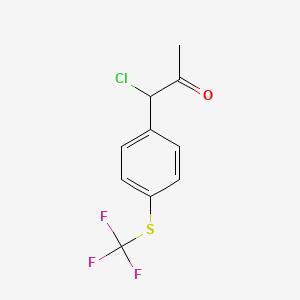 1-Chloro-1-(4-(trifluoromethylthio)phenyl)propan-2-one - 