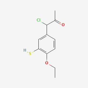 1-Chloro-1-(4-ethoxy-3-mercaptophenyl)propan-2-one - 