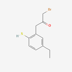 1-Bromo-3-(5-ethyl-2-mercaptophenyl)propan-2-one - 