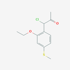 1-Chloro-1-(2-ethoxy-4-(methylthio)phenyl)propan-2-one - 