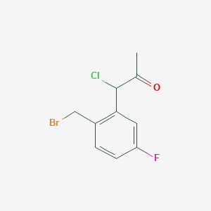 1-(2-(Bromomethyl)-5-fluorophenyl)-1-chloropropan-2-one - 