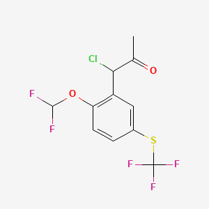 1-Chloro-1-(2-(difluoromethoxy)-5-(trifluoromethylthio)phenyl)propan-2-one - 