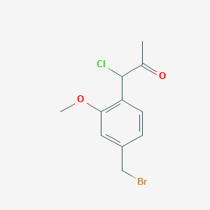 1-(4-(Bromomethyl)-2-methoxyphenyl)-1-chloropropan-2-one - 