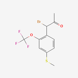 1-Bromo-1-(4-(methylthio)-2-(trifluoromethoxy)phenyl)propan-2-one - 