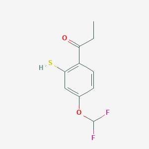 1-(4-(Difluoromethoxy)-2-mercaptophenyl)propan-1-one - 