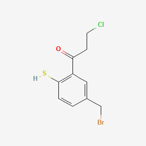 1-(5-(Bromomethyl)-2-mercaptophenyl)-3-chloropropan-1-one - 