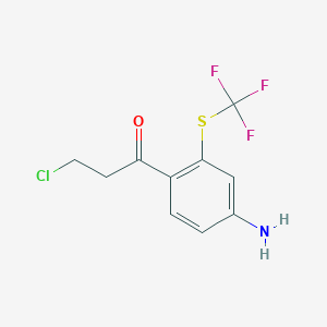 1-(4-Amino-2-(trifluoromethylthio)phenyl)-3-chloropropan-1-one - 