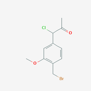1-(4-(Bromomethyl)-3-methoxyphenyl)-1-chloropropan-2-one - 