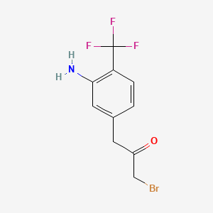 1-(3-Amino-4-(trifluoromethyl)phenyl)-3-bromopropan-2-one - 