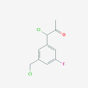1-Chloro-1-(3-(chloromethyl)-5-fluorophenyl)propan-2-one - 