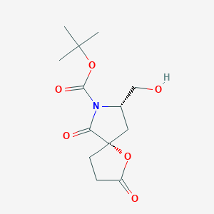1-Oxa-7-azaspiro[4.4]nonane-7-carboxylic acid,8-(hydroxymethyl)-2,6-dioxo-,1,1-dimethylethyl ester,(5S,8S)- - 