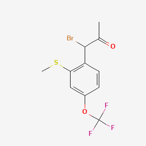 1-Bromo-1-(2-(methylthio)-4-(trifluoromethoxy)phenyl)propan-2-one - 