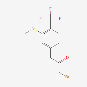 1-Bromo-3-(3-(methylthio)-4-(trifluoromethyl)phenyl)propan-2-one - 