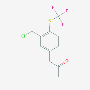 1-(3-(Chloromethyl)-4-(trifluoromethylthio)phenyl)propan-2-one - 